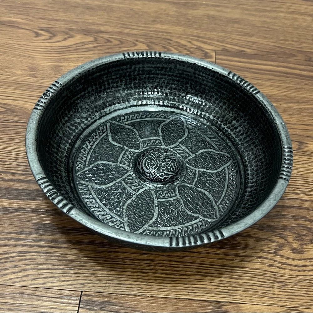 Turkish Moroccan Authentic Gray Bowl